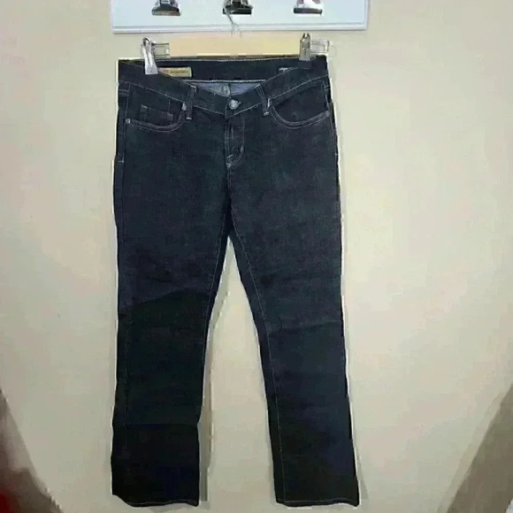 P14 Y2k 90's coh crochet h #234 low waist  boot stretch medium wash jeans size27 - Picture 2 of 8